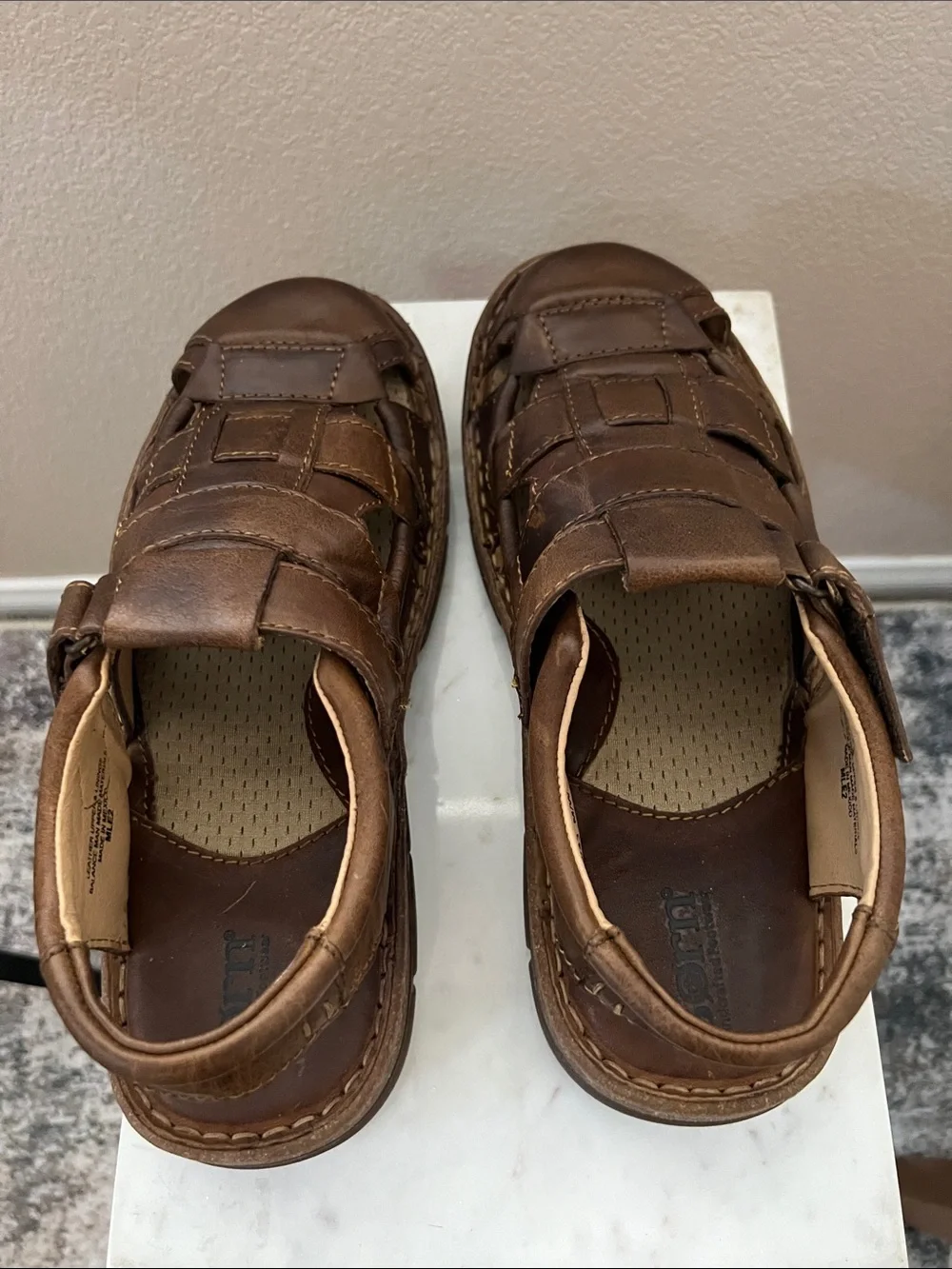 Mens Brown Leather Sandals
